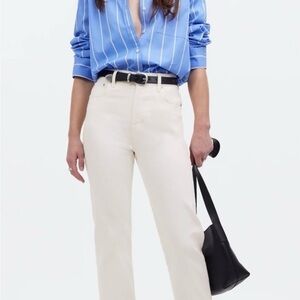 Madewell Straight-Leg Jeans in Cream